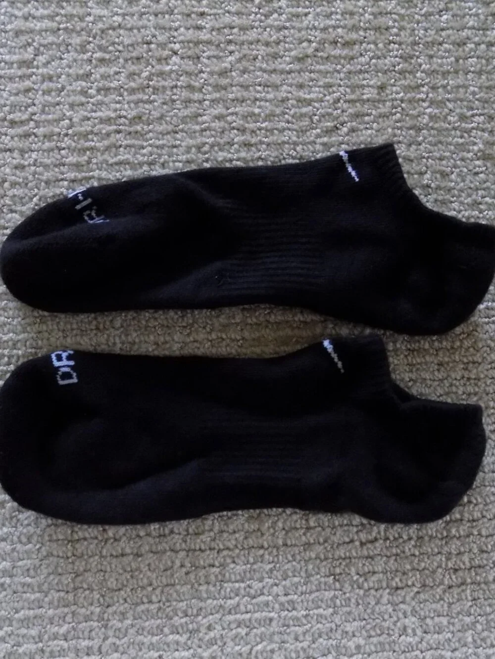 NEW MENS NIKE DRI FIT RUNNING NO SHOW SOCKS ANKLE BLACK #2